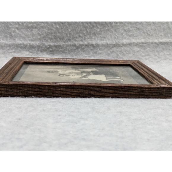 Old Photograph 1910 Two Young Girls Black and White Picture with Frame Vintage‎ - Picture 8 of 9